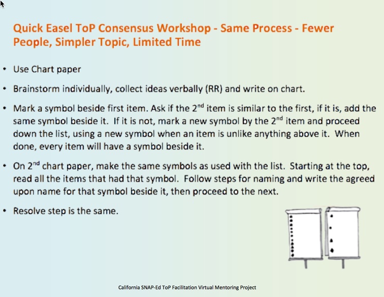 instructions for the easel consensus workshop